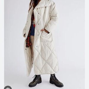We the free people Joanna maxi coat puffer XS white